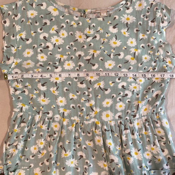 Green daisy print dress NWOT - Picture 8 of 8